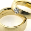 Billede af 1 par vielsesringe / forlovelse ringe 14 kt. rosa guld