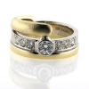 Billede af Ring 7 brill. a ca. 0,50 + 6* 0,10 ct. w/vs. 14 kt. + 14 kt. hvg.