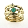 Billede af Ring agat og 5 brill. a 0,01 ct. 14 kt.