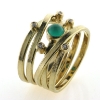 Billede af Ring agat og 5 brill. a 0,01 ct. 14 kt.