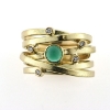 Billede af Ring agat og 5 brill. a 0,01 ct. 14 kt.