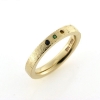 Billede af Ring med ægte stene, smaragd, citrin og blå safir, 8 kt.