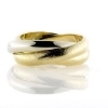 Billede af Ring, 3 i en ring, 2 i guld og 1 i hvidt guld