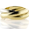 Billede af Ring, 3 i en ring, 2 i guld og 1 i hvidt guld