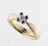 Billede af Ring 14 kt., fatning 14 kt. hvg. med brill. 0,25 ct. tw/vs.