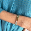 Billede af Nuni Copenhagen Monika Dusty Green armbånd forgyldt sølv m. perler (16+3 cm)