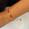 Billede af Nuni Copenhagen Mary Red armbånd forgyldt sølv m. perler (16+3 cm)