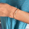 Billede af Nuni Copenhagen Kira Dusty Green armbånd forgyldt sølv m. perler (16+3 cm)