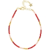 Billede af Nuni Copenhagen Kira Red armbånd forgyldt sølv m. perler (16+3 cm)