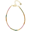 Billede af Nuni Copenhagen Nanna Green Multi armbånd forgyldt sølv m. perler (16+3 cm)