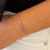 Billede af Nuni Copenhagen Nanna Blue Multi armbånd forgyldt sølv m. perler (16+3 cm)