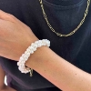 Billede af Nuni Copenhagen Leonora Pearl armbånd forgyldt sølv m. fvp (16+3 cm)