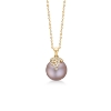 Billede af Mads Z "Chloé" vedhæng 14 kt. guld m. 0,19 ct. brillanter + rosa kulturperle (ekskl. kæde)
