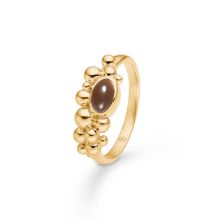 Billede af Mads Z "Precious Bubbles" ring 14 kt. guld m. røgkvarts (str. 52)