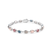 Billede af Mads Z "Florentina" armbånd sølv m. ægte sten (19 cm)