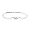 Billede af Mads Z "Miss Butterfly" armbånd sølv m. kulturperler + hvid topas (17-19 cm)