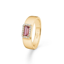 Billede af Mads Z "Indigo" ring 14 kt. guld m. turmalin + 0,10 ct. w/si (str. 56)