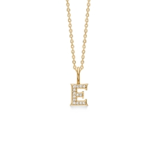 Billede af Mads Z "Tender Love - E" bogstav vedhæng 14 kt. guld m. brillanter Billede af Mads Z "Tender Love - E" bogstav vedhæng 14 kt. guld m. brillanter
