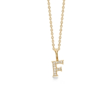 Billede af Mads Z "Tender Love - F" bogstav vedhæng 14 kt. guld m. brillanter Billede af Mads Z "Tender Love - F" bogstav vedhæng 14 kt. guld m. brillanter