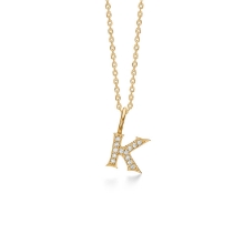 Billede af Mads Z "Tender Love - K" bogstav vedhæng 14 kt. guld m. brillanter Billede af Mads Z "Tender Love - K" bogstav vedhæng 14 kt. guld m. brillanter