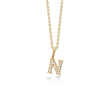 Billede af Mads Z "Tender Love - N" bogstav vedhæng 14 kt. guld m. brillanter Billede af Mads Z "Tender Love - N" bogstav vedhæng 14 kt. guld m. brillanter