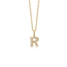 Billede af Mads Z "Tender Love - R" bogstav vedhæng 14 kt. guld m. brillanter Billede af Mads Z "Tender Love - R" bogstav vedhæng 14 kt. guld m. brillanter