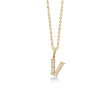Billede af Mads Z "Tender Love - V" bogstav vedhæng 14 kt. guld m. brillanter Billede af Mads Z "Tender Love - V" bogstav vedhæng 14 kt. guld m. brillanter