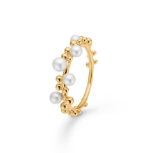 Billede af Mads Z "Bubbles N' Pearls" ring 14 kt. m. perler (str. 54)