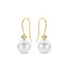 Billede af Spirit Icons Elinor øreringe 14 karat guld m. 0,20ct. w/vs + ferskvandsperler