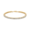 Billede af Mads Z "Tennis" armbånd 8 kt. guld m. zirkonia (16,5 - 19 cm)