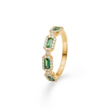 Billede af Mads Z "Indigo" ring 14 kt. guld m. tsavorit + 0,27 ct. w/si (str. 60)