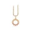 Billede af Vedhæng cirkel 0,055 pink safir 14 kt. m/sølvkæde