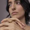 Billede af Maria Black 'DAD +' ring forgyldt sølv (str. 62-64)
