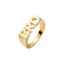Billede af Maria Black 'BRO' ring forgyldt sølv (str. 50)