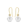 Billede af Spirit Icons Elinor øreringe 14 karat guld m. 0,08ct. w/vs + ferskvandsperler