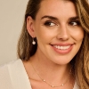 Billede af Spirit Icons Elinor øreringe 14 karat guld m. 0,08ct. w/vs + ferskvandsperler