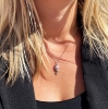 Billede af Vedhæng kugler rosa quartz sølv pt. m/kæde