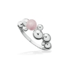 Billede af Ring kugler/rosa quartz sølv pt.