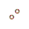 Billede af Ørepynt cirkel rainbow syn. cubic zir. 8 kt.