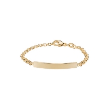 Billede af Armbånd m. plade børne bismark 14kt bredde 4,00mm 16cm