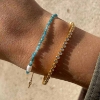 Billede af Hultquist Wren armbånd forgyldt sølv m. cz + fvp (17 + 3 cm)