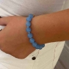 Billede af Nuni Copenhagen Jasmin Blue armbånd forgyldt sølv m. perler (17+3 cm)