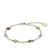 Billede af Bering Arctic Symphony armbånd stål gulddoublé m. farvede krystaller (17,5+3 cm)