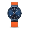 Billede af Bering Classic unisexur stål blå m. silikoneremme 41mm 3 bar