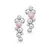 Billede af Øreringe kugler rosa quartz sølv pt.
