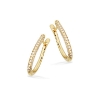 Billede af Dazzling clip-creoler 0,34H-W/SI 14 kt.