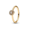 Billede af Pandora Rund Pavé Halo ring forgyldt metalblanding m. cz (str. 48-60)