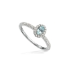 Billede af Diana ring roset 0,16 H-W/SI-aquamarin 14 kt