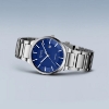 Billede af Bering Classic Titanium Herreur titanium lænke blå urskive 39mm dato safirglas 10atm