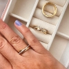 Billede af Ring cubic zir. rd/hv 8 kt.
